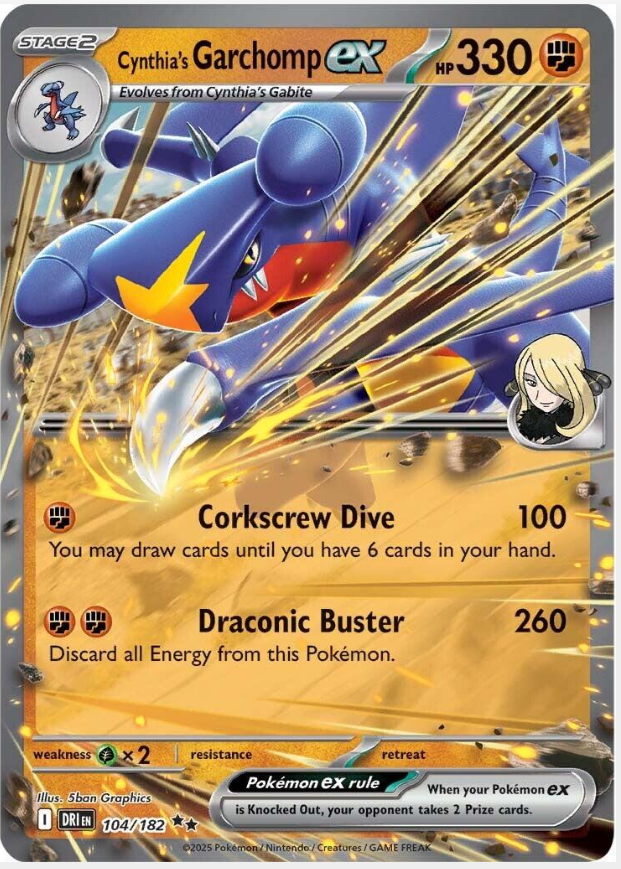 Cynthia's Garchomp ex #104-Destined Rivals