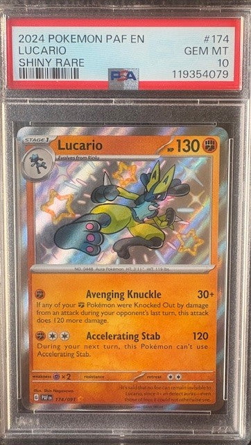 Lucario #174 Paldean Fates- PSA 10