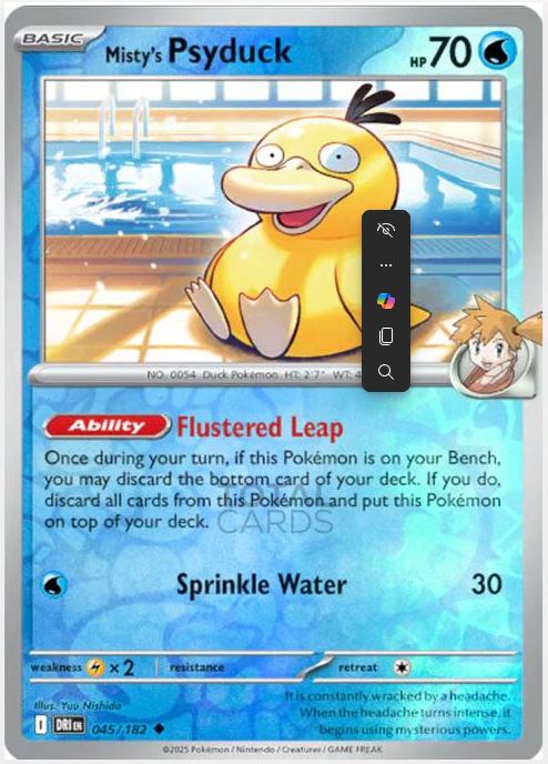 Misty's Psyduck [Reverse Holo] #45 -Destined Rivals