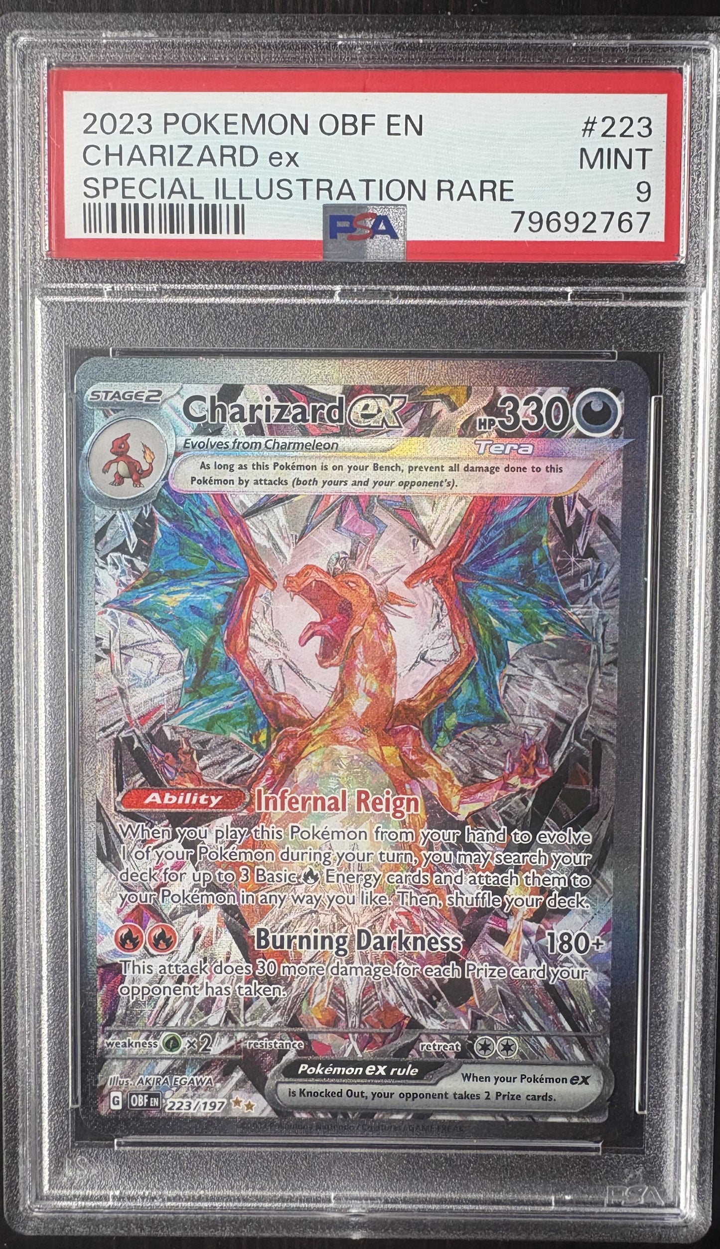 Charizard ex - 223/197 - SV03: Obsidian Flames- PSA 9