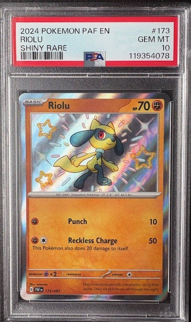 Riolu #173 Pokemon Paldean Fates- PSA 10