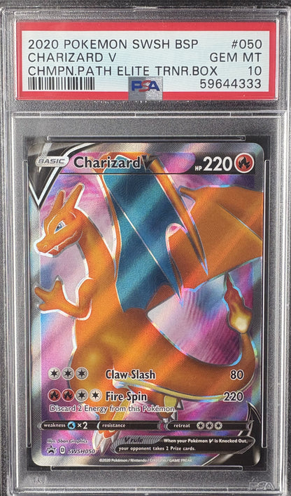 Charizard V SWSH050-PSA 10