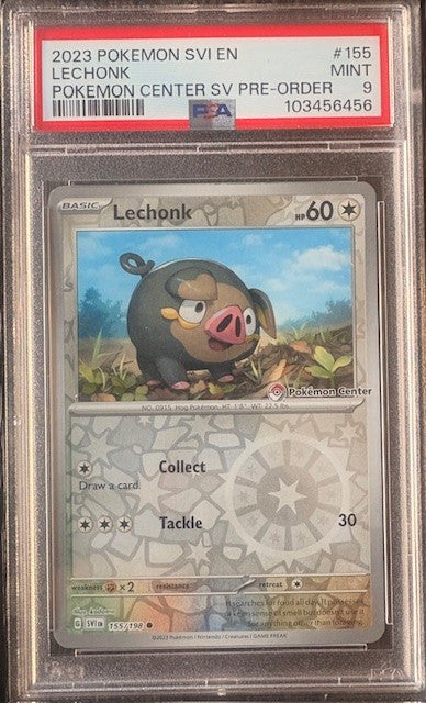 Lechonk [Pokemon Center] #155- PSA 9