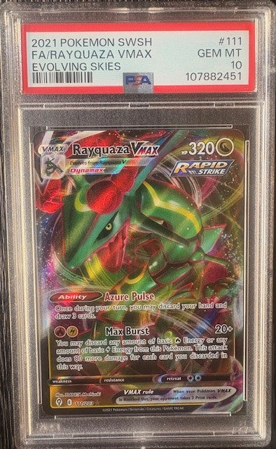 Rayquaza VMAX #111 Evolving Skies-PSA 10